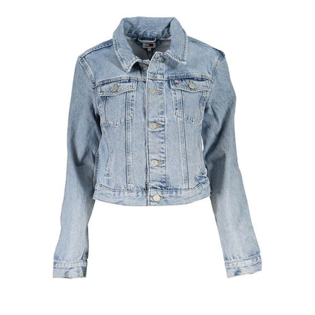 Tommy Hilfiger Light Blue Cotton Women Jacket - Hilstor