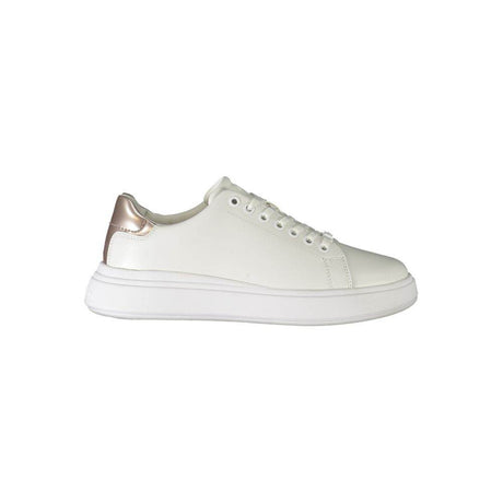 Calvin Klein White Polyester Sneaker - Hilstor