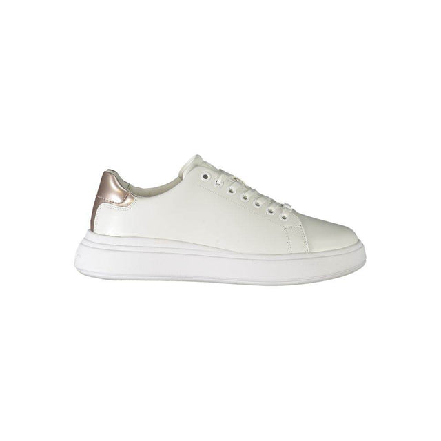 Calvin Klein White Polyester Sneaker - Hilstor