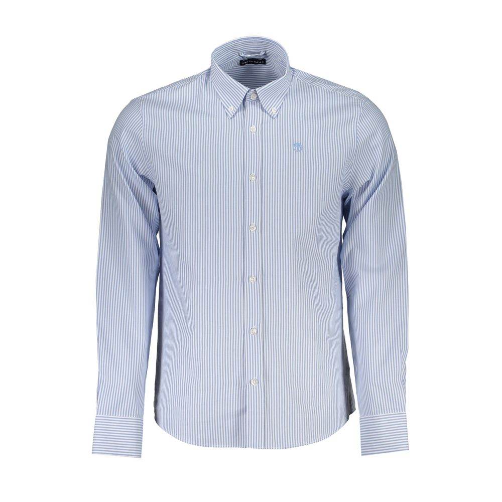 North Sails Light Blue Cotton Men Shirt - Hilstor