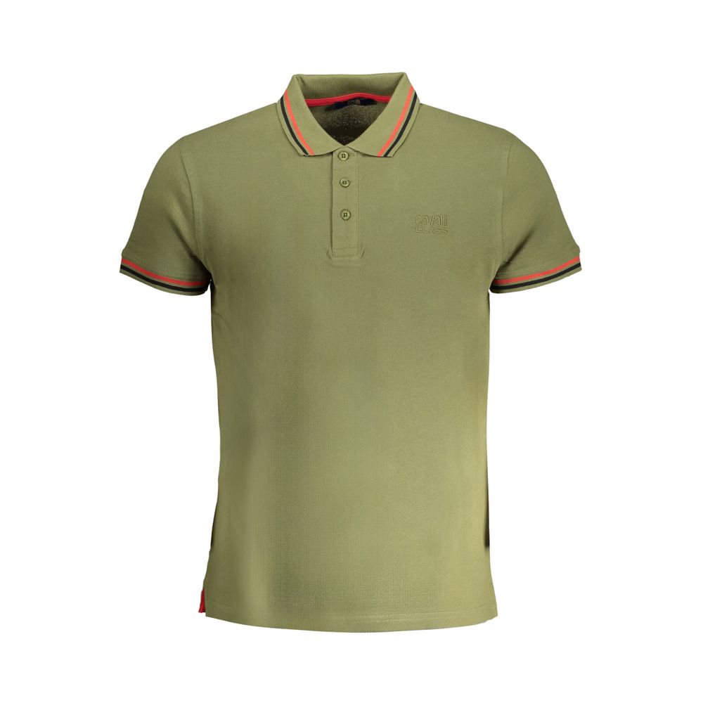 Cavalli klasse grøn bomuld poloshirt