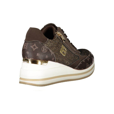 Laura Biagiotti Brown Polyester Women Sneaker - Hilstor