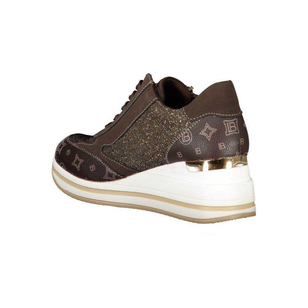 Laura Biagiotti Brown Polyester Women Sneaker - Hilstor