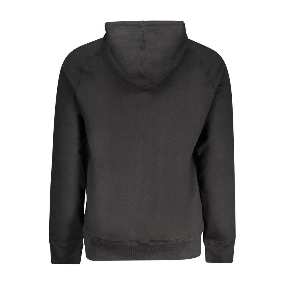 Timberland Black Cotton Men Sweater with Central Pockets and Zip - Hilstor