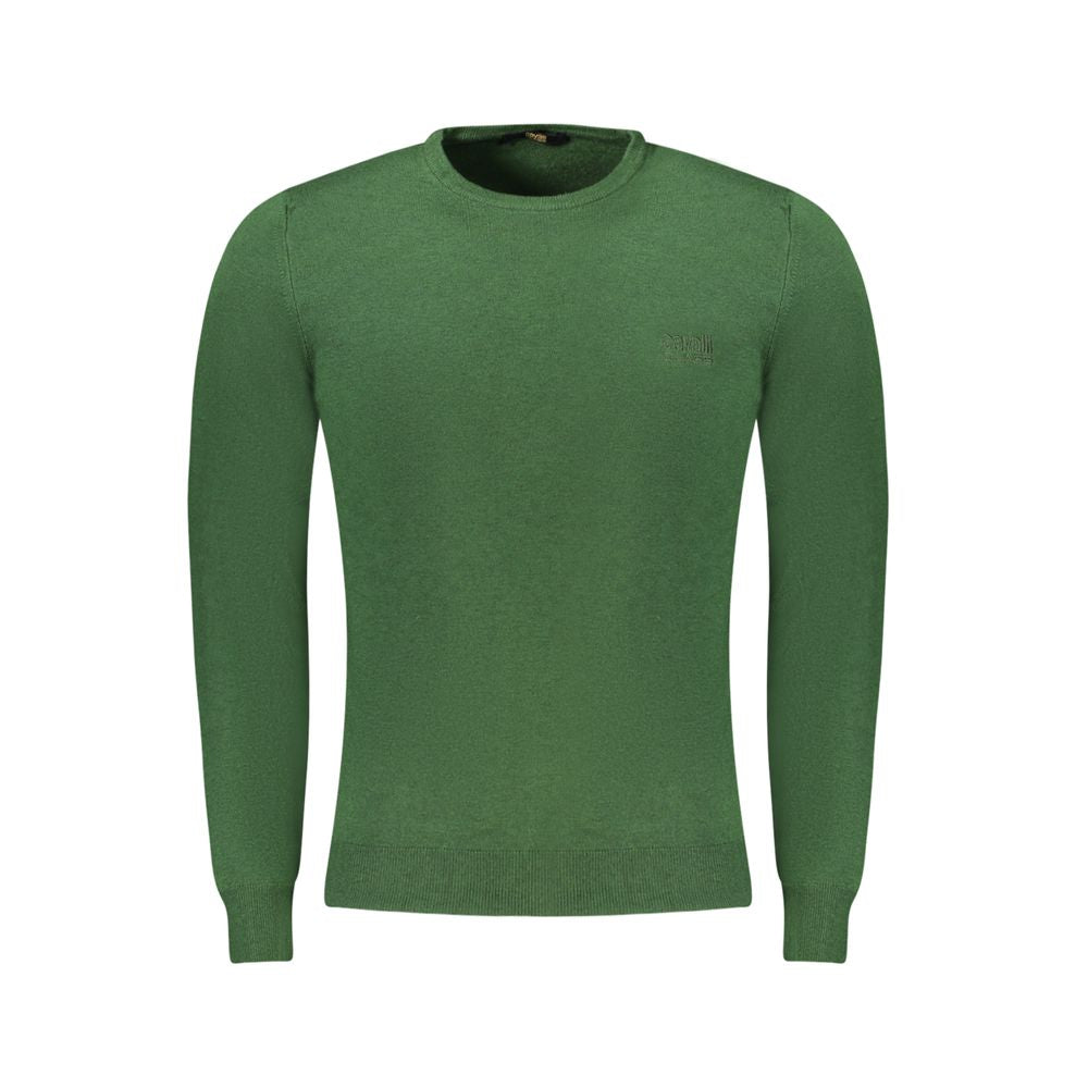 Cavalli klasse grøn viskose sweater til mænd