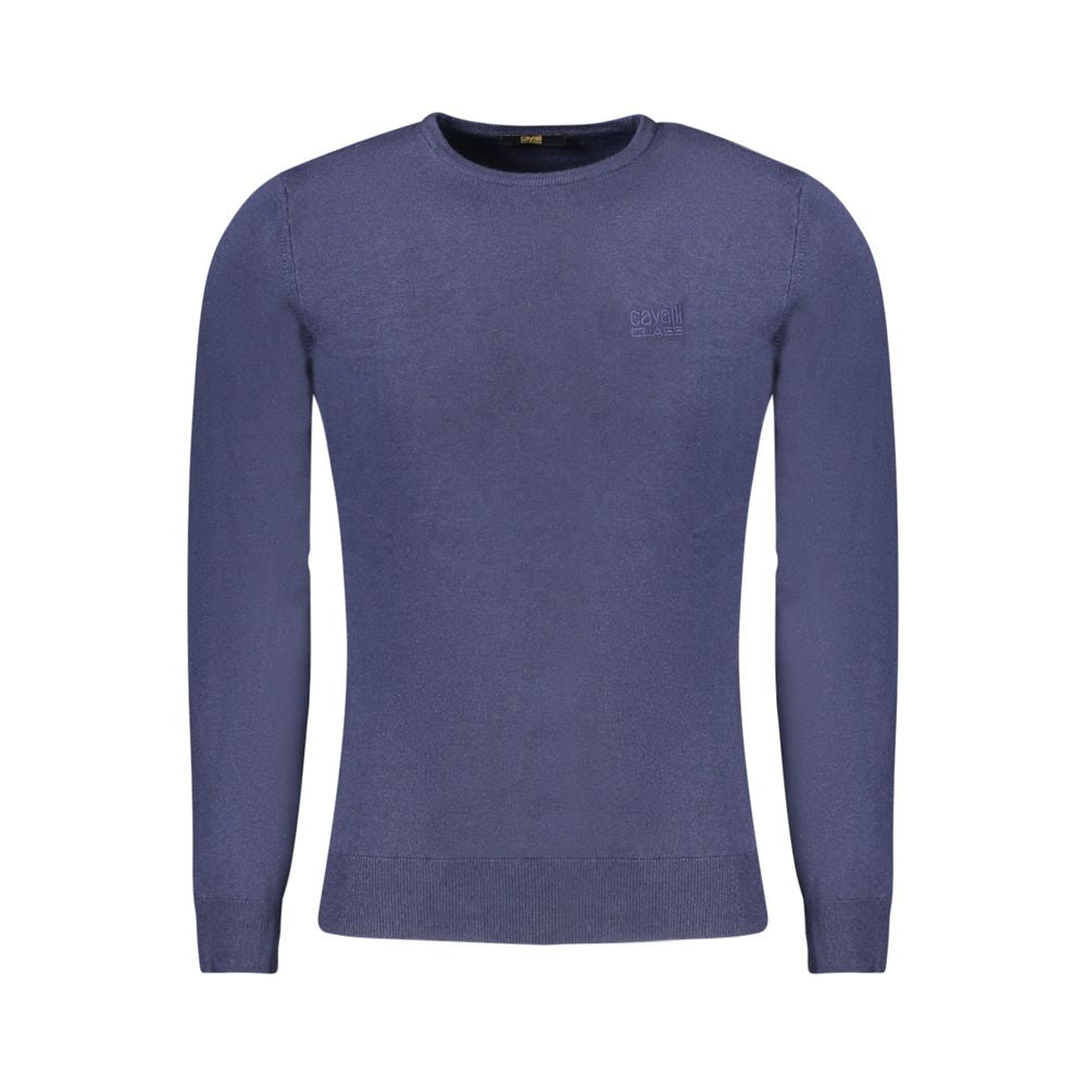 Cavalli klasse blå viskose sweater til mænd
