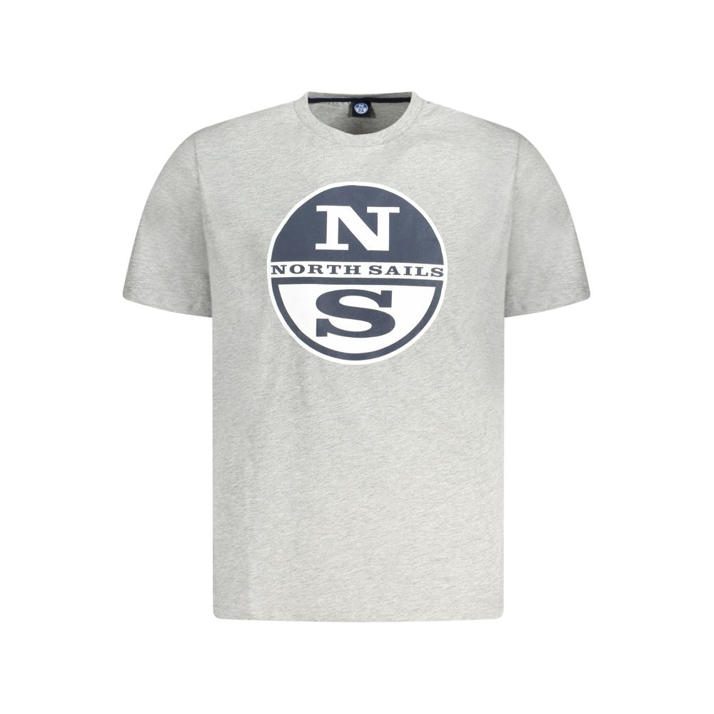 North Sails Grå T-shirt til mænd i bomuld