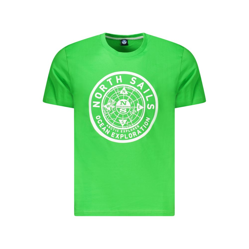 North Sails Grøn T-shirt til mænd i bomuld