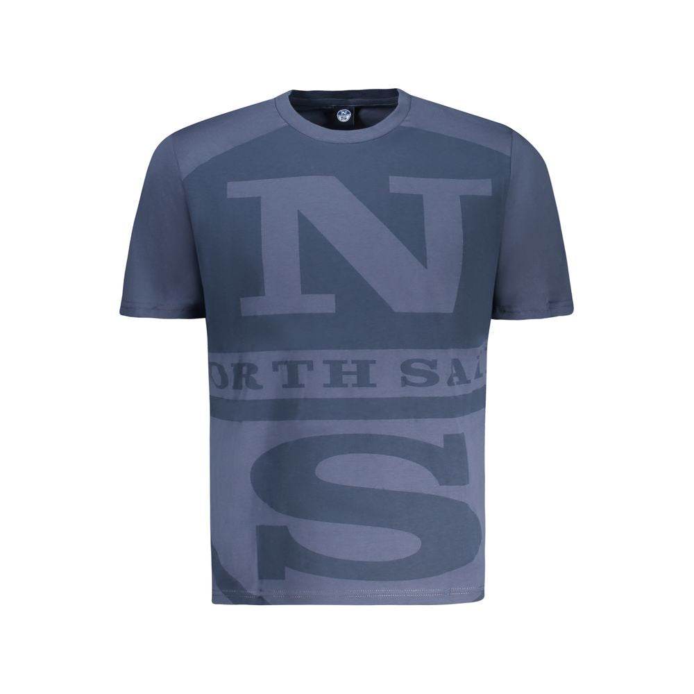 North Sails Blue Cotton Men T-Shirt - Hilstor