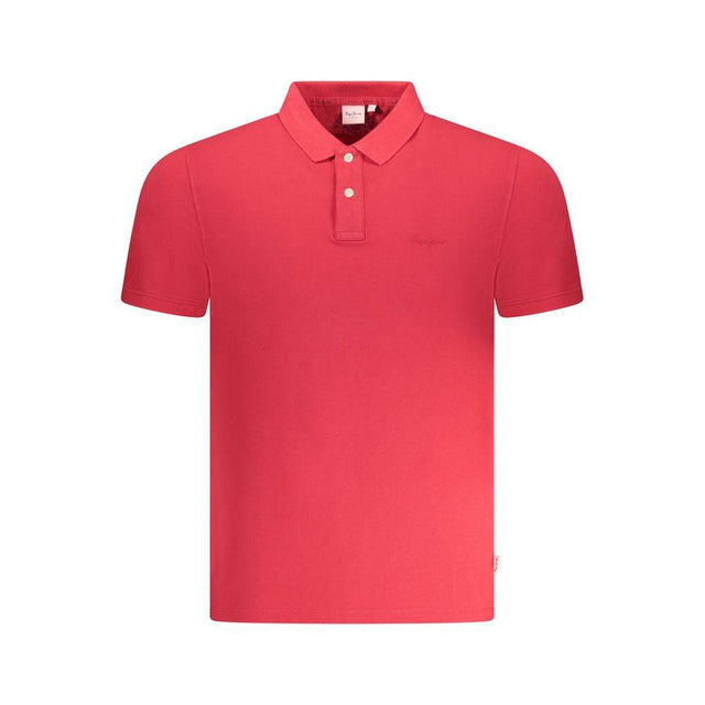 Pepe Jeans Red Cotton Men Polo Shirt - Hilstor