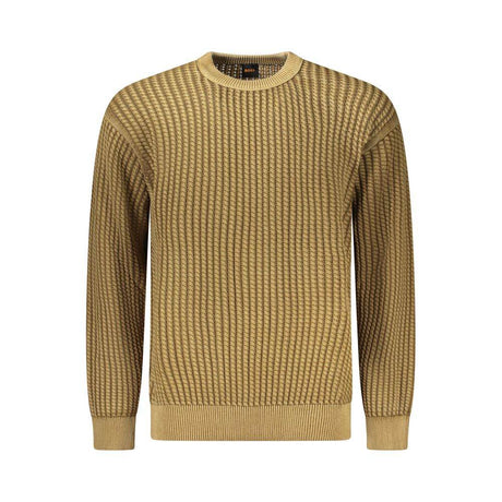 Hugo Boss Brown Cotton Men Sweater - Hilstor