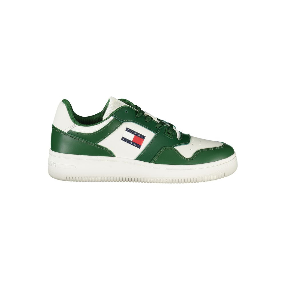 Tommy Hilfiger Grøn Læder Sneaker til mænd