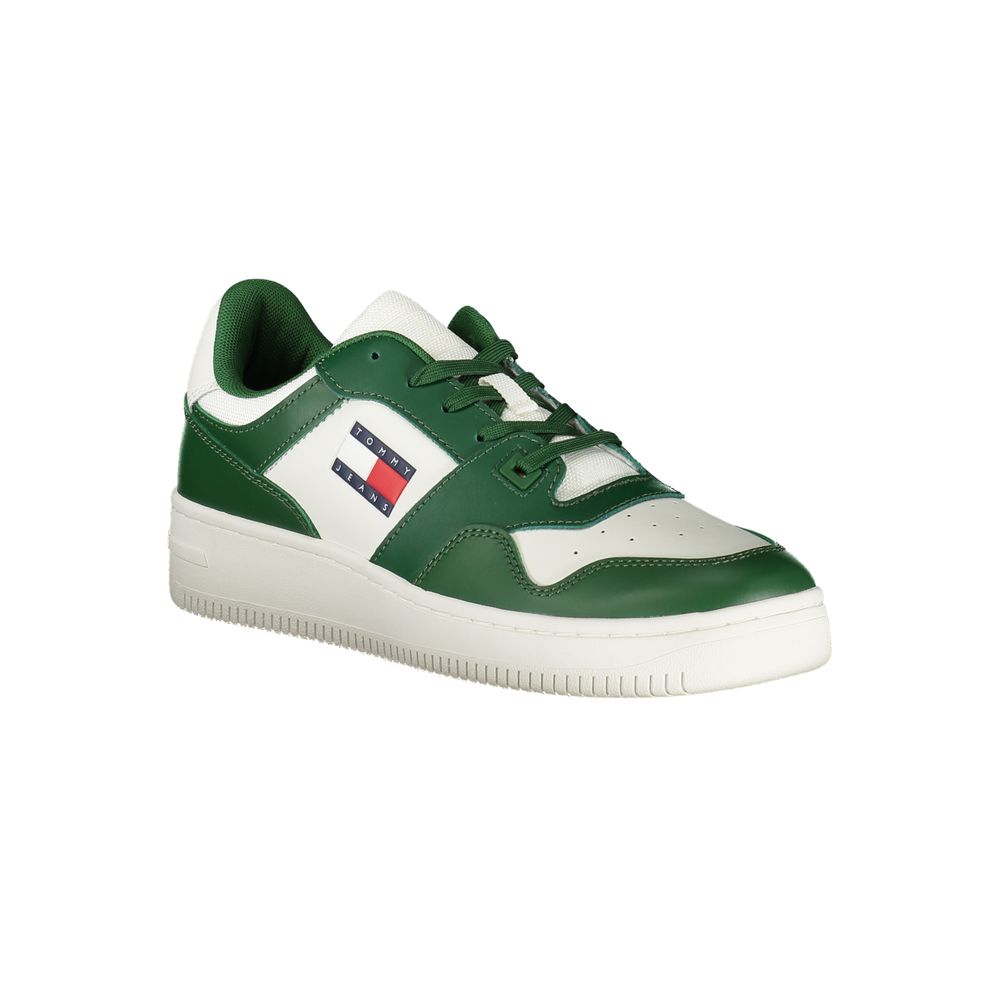 Tommy Hilfiger Grøn Læder Sneaker til mænd