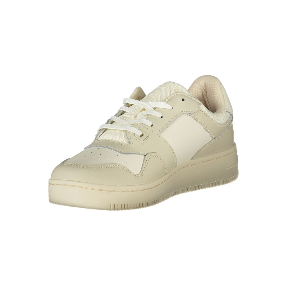 Tommy Hilfiger Beige Læder Sneaker til mænd