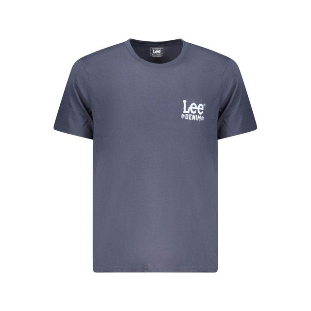 Lee Blue Cotton Men T-Shirt - Hilstor