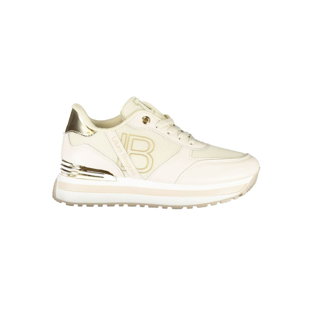 Laura Biagiotti Beige polyester sneaker til kvinder