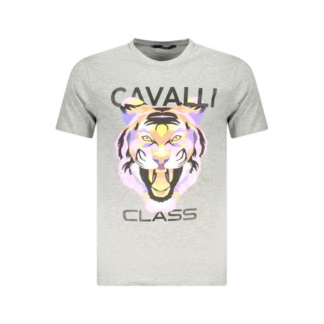 Cavalli Class Brown Cotton Men T-Shirt - Hilstor