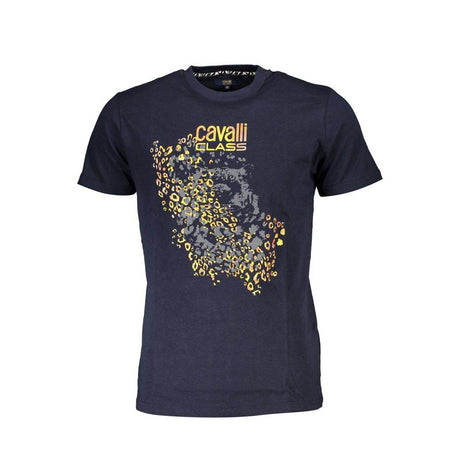 Cavalli Class Blue Cotton Men T-Shirt - Hilstor