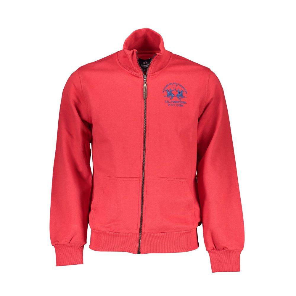 La Martina Red Cotton Men Sweater - Hilstor