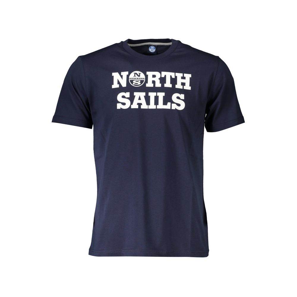 North Sails Blue Cotton Men T-Shirt - Hilstor