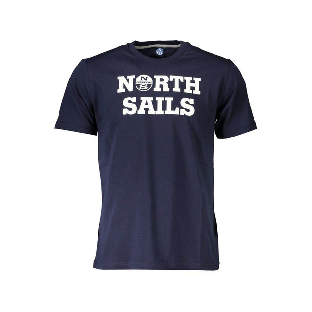 North Sails Blue Cotton Men T-Shirt - Hilstor
