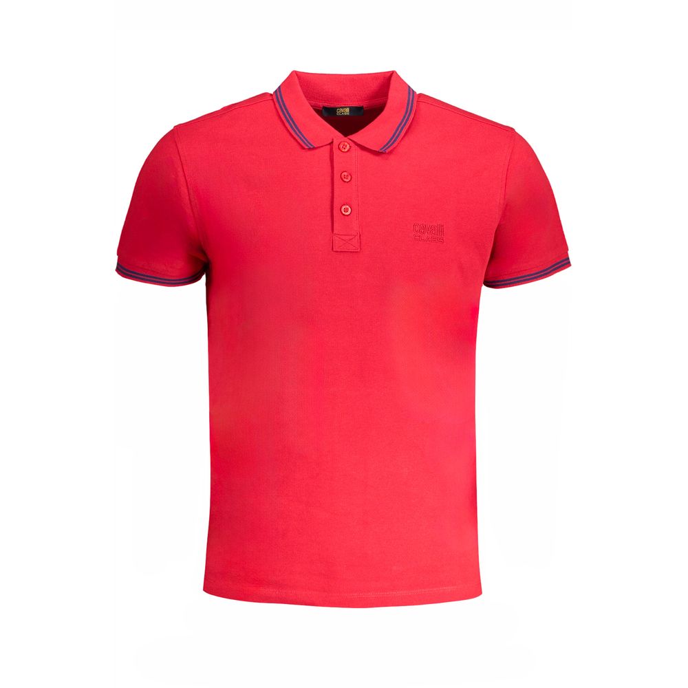 Cavalli klasse rød bomuld poloshirt