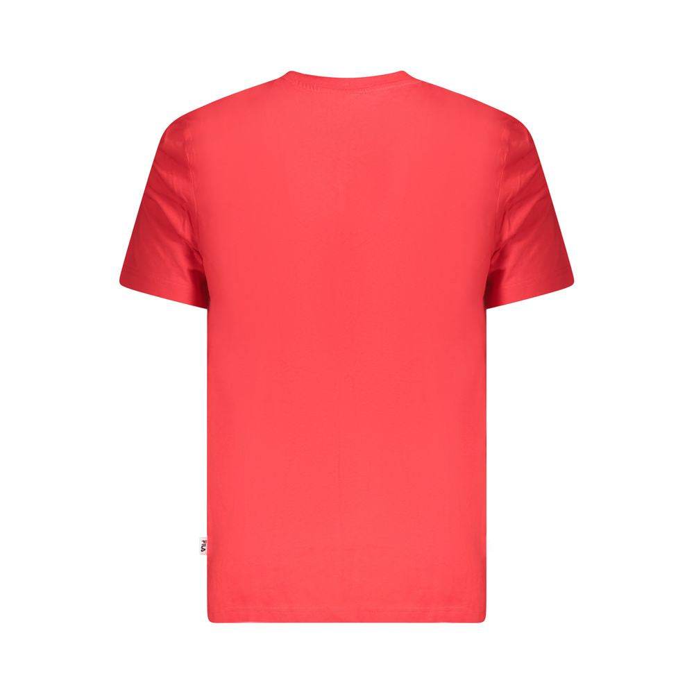 Fila Red Cotton Men T-Shirt - Hilstor