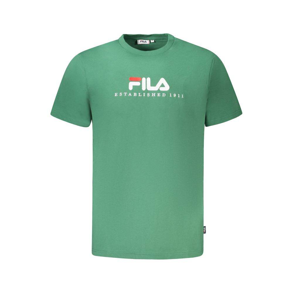 Fila Green Cotton T-Shirt - Hilstor