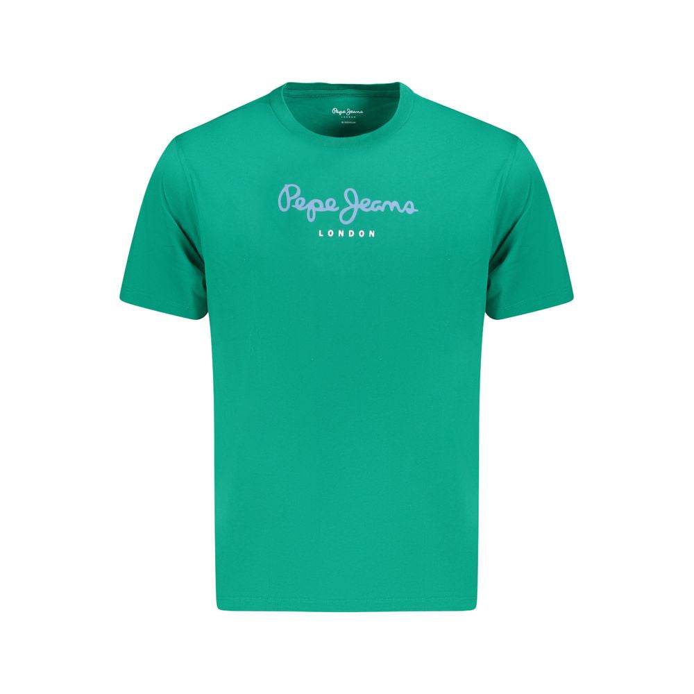 Pepe Jeans Green Cotton T-Shirt - Hilstor