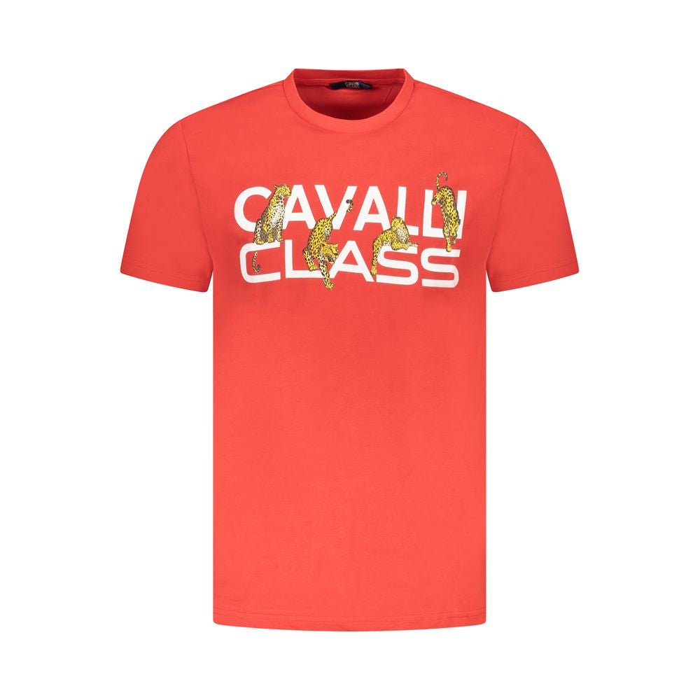 Cavalli klasse rød bomuld herre T-shirt