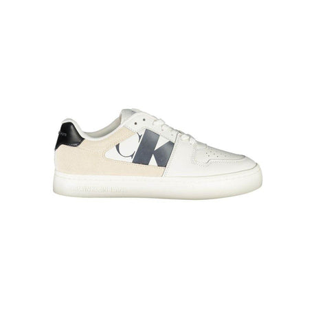 Calvin Klein White Polyester Sneaker - Hilstor