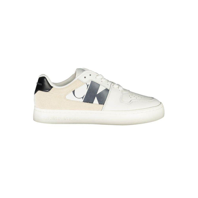 Calvin Klein White Polyester Sneaker - Hilstor