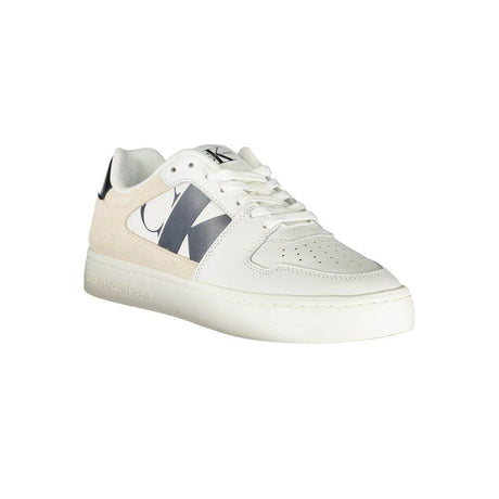Calvin Klein White Polyester Sneaker - Hilstor