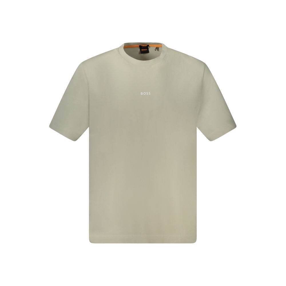 Hugo Boss Beige Cotton T-Shirt - Hilstor