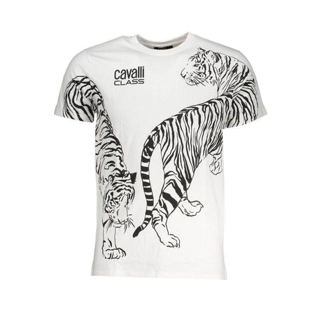 Cavalli Class White Cotton T-Shirt - Hilstor
