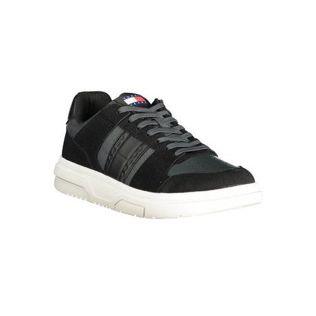 Tommy Hilfiger Black Leather Men Sneaker - Hilstor