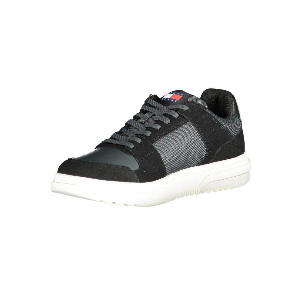 Tommy Hilfiger Black Leather Men Sneaker - Hilstor