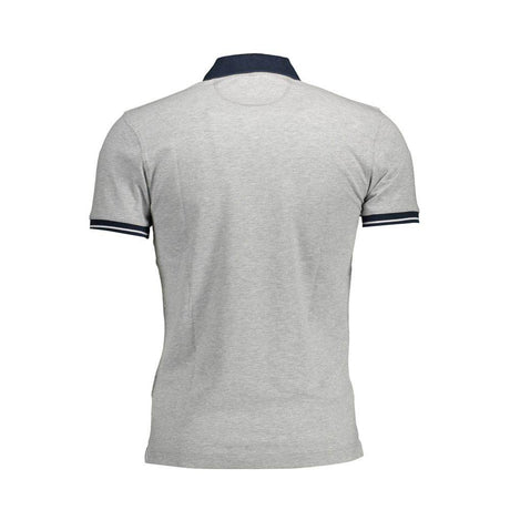 La Martina Gray Cotton Men Polo Shirt - Hilstor