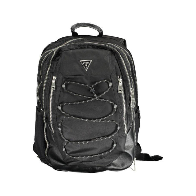 Guess Jeans Black Polyamide Men Backpack - Hilstor