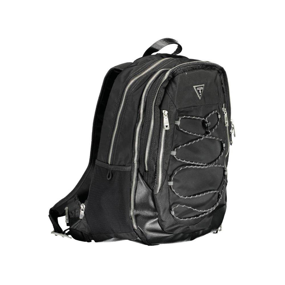 Guess Jeans Black Polyamide Men Backpack - Hilstor