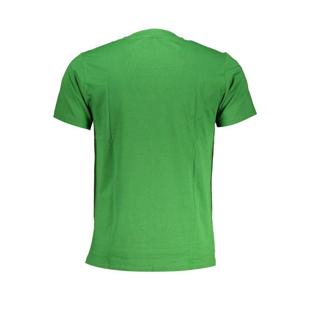 Cavalli Class Green Cotton T-Shirt - Hilstor
