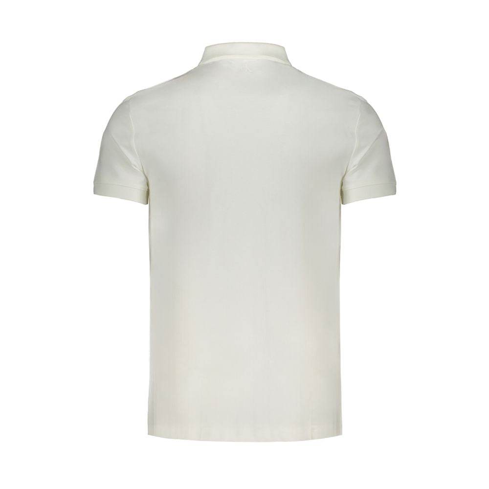 Calvin Klein White Cotton Polo Shirt - Hilstor