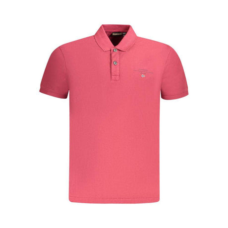 Napapijri Red Cotton Men Polo Shirt - Hilstor