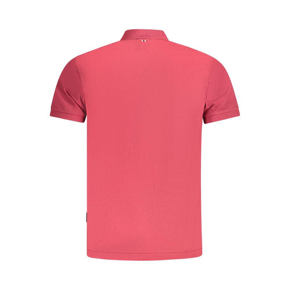 Napapijri Red Cotton Men Polo Shirt - Hilstor