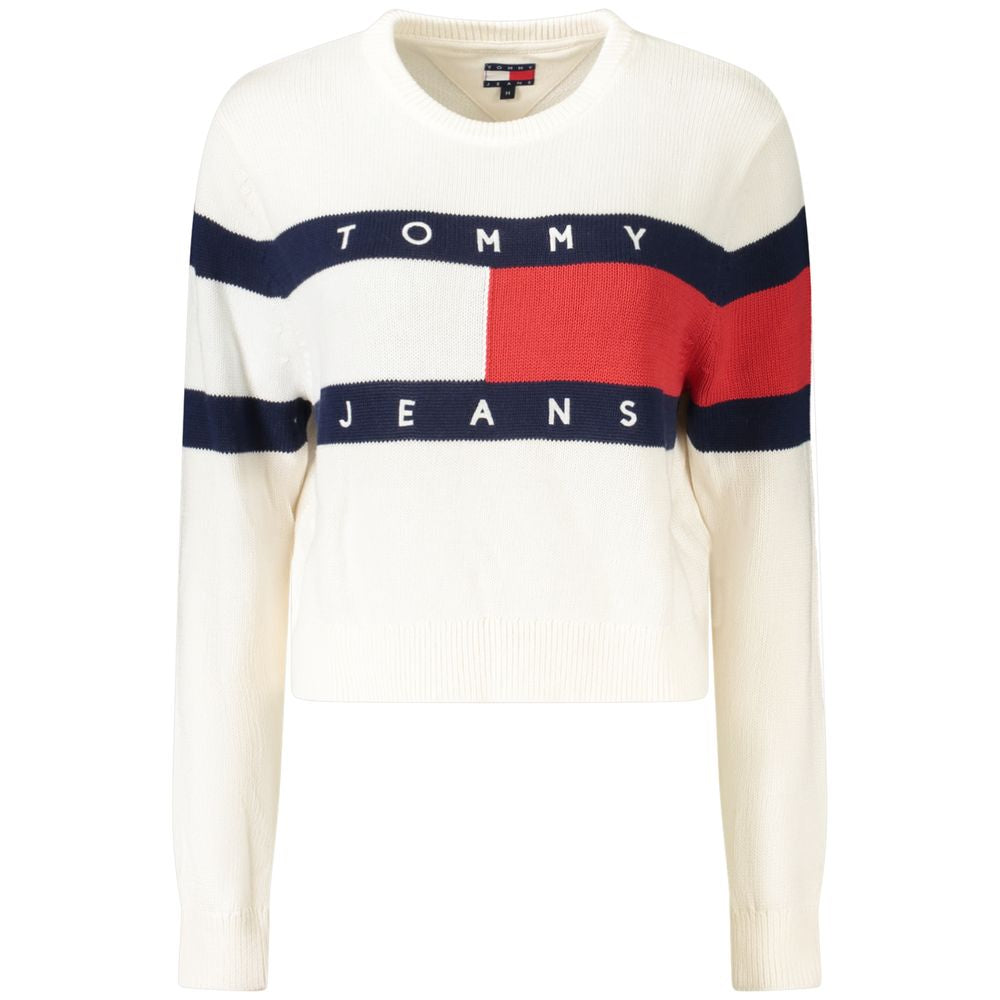 Tommy Hilfiger Hvid bomuldstrøje til kvinder