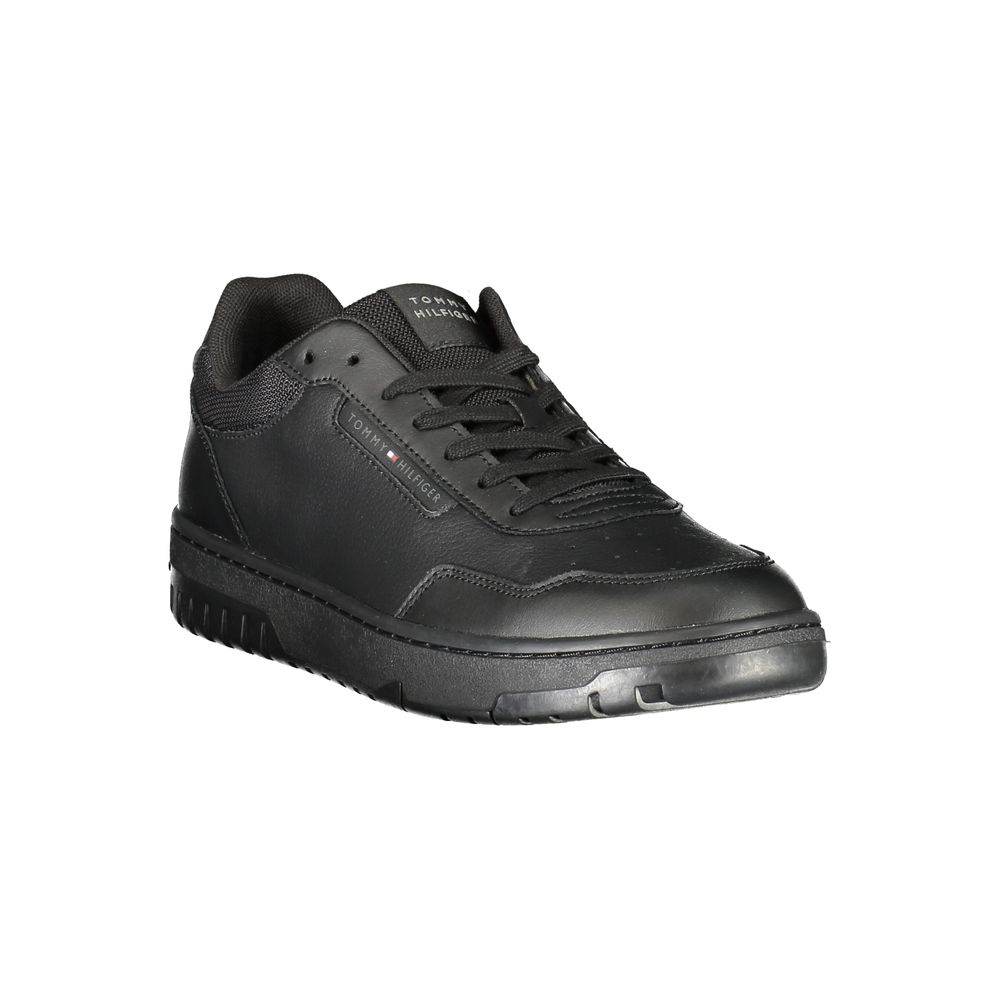 Tommy Hilfiger Black Leather Men Sneaker - Hilstor