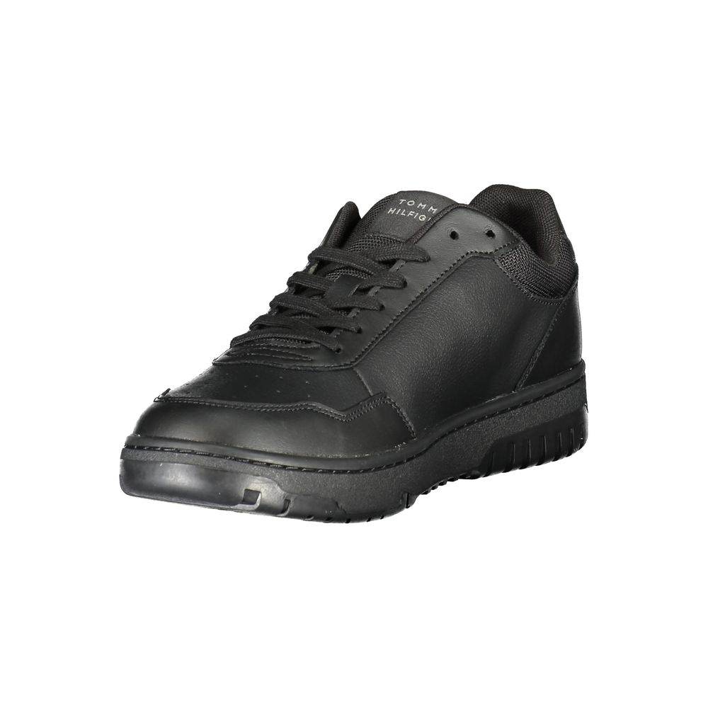 Tommy Hilfiger Black Leather Men Sneaker - Hilstor