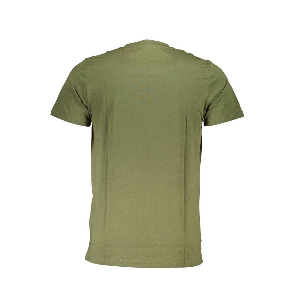 Cavalli Class Green Cotton Men T-Shirt - Hilstor