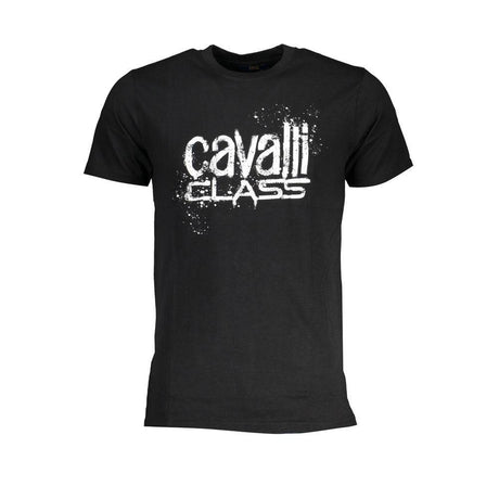 Cavalli Class Black Cotton T-Shirt - Hilstor