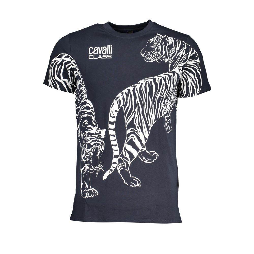 Cavalli Class Blue Cotton T-Shirt - Hilstor
